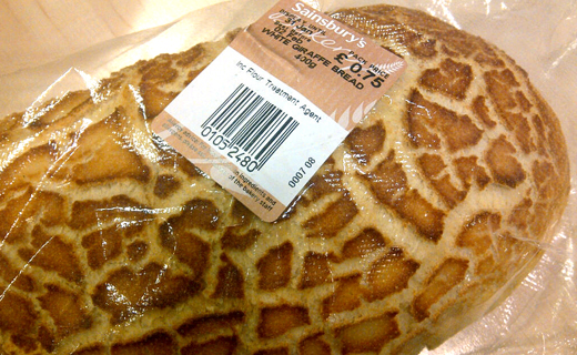 A loaf of giraffe bread