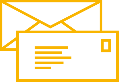 Addressed envelope with stamp