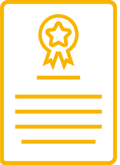 Document with certification rosette