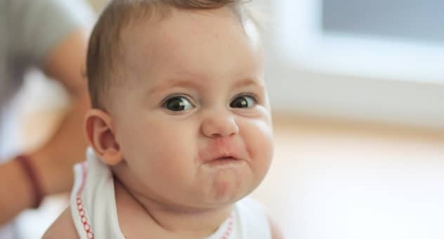 Angry looking baby