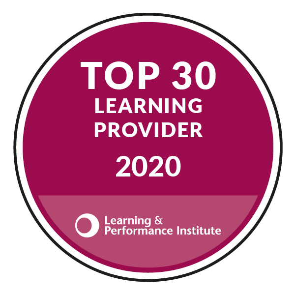 Learning & Performance Institute Top Learning Provider 2020 badge