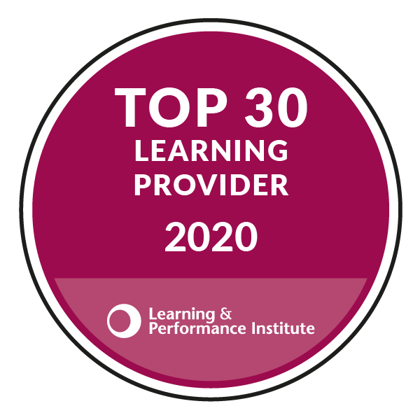 Learning & Performance Institute Top Learning Provider 2020 badge