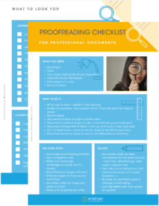 writing proofreading checklist