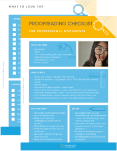 creative writing checklist pdf