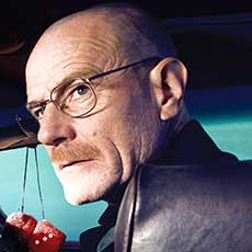 Bryan Cranston portraying Walter White in TV show Breaking Bad